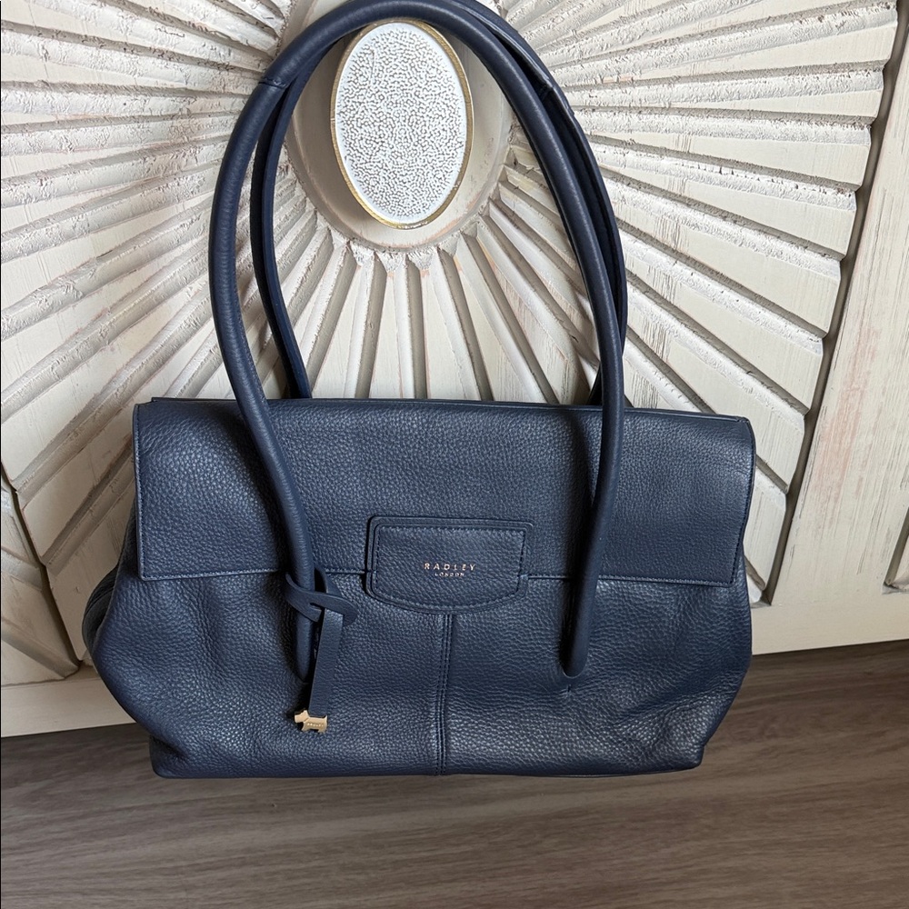 RADLEY LONDON Dark Blue Leather Shoulder Bag